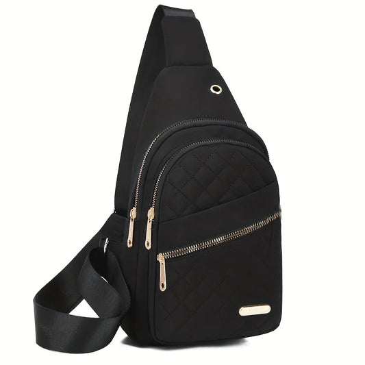 Lightweight & Comfortable Quilted Crossbody Chest Bag | Women's Sling Shoulder Purse Luxegan