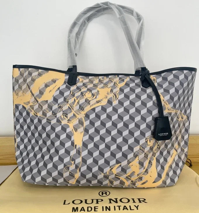 New Tote Bag for Women | Famous Brands Casual Totes & Large Capacity Noir Shoulder Bag (High Quality Genuine Leather) Luxegan