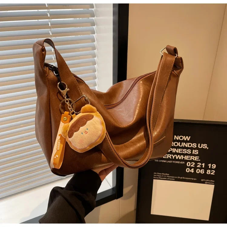 New Trendy Women's Crossbody Bag | Retro PU Leather Dumpling Shoulder Bag & Lightweight Tote Bag Luxegan