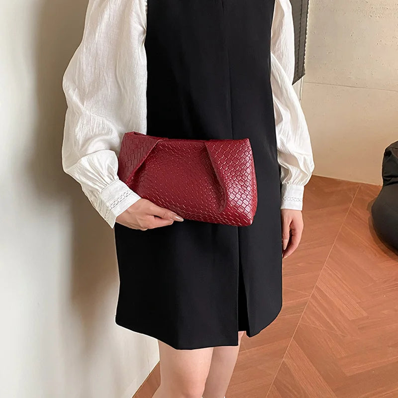 Bolso de mano multifuncional de moda para mujer, cartera de noche con patrón en relieve, gran capacidad, bolsillo para teléfono, monedero de lujo para mujer