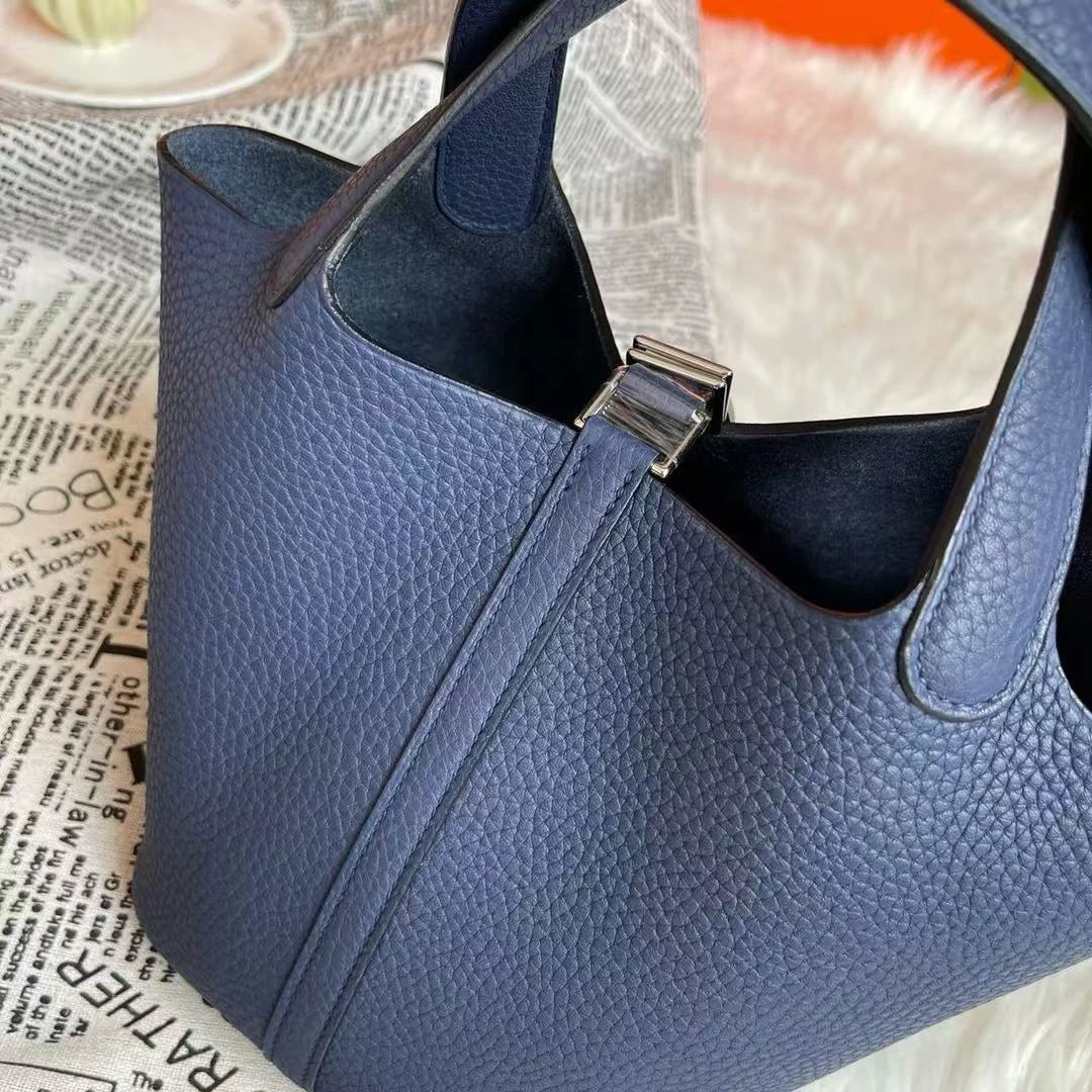 Genuine Leather Solid Casual Tote | Soft Hand-stitched Bucket Commuter Handbag Luxegan