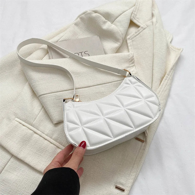Mini Fashion Female Underarm Shopping Bag Retro Casual Women Totes | Shoulder Bags Female Leather Solid Color Handbag for Women Luxegan