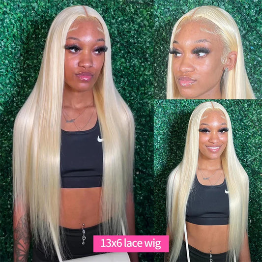 613 Blonde Brazilian Human Hair Wig | Sophisticated 13x6 HD Lace Frontal | Elegant 13x4 Transparent Swiss Lace | "Dignified" 26+ Inch Straight Remy Hair for High-Fashion Styling Luxegan