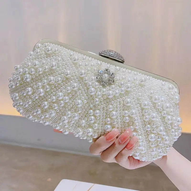 Beading Women's Evening Bag | Embroidery Shell Flower & Diamond Clutch Luxegan