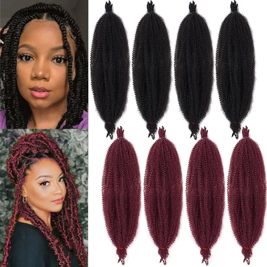 Afro Twist Crochet Hair – Pre-Separated Marley Braids for Natural Styles