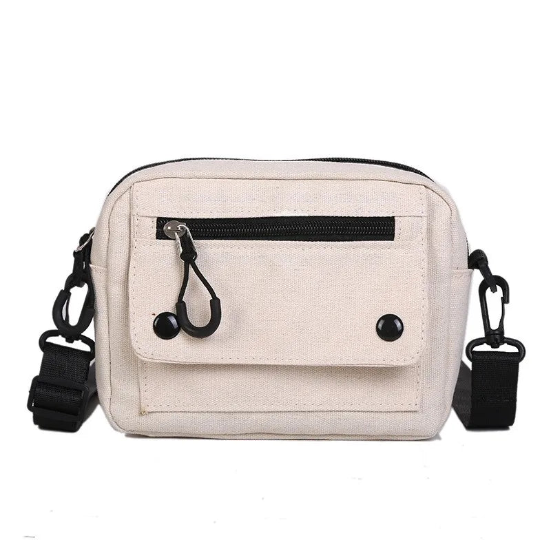 Canvas Crossbody Bag | Korean Mini Student & Cell Phone Bag Luxegan