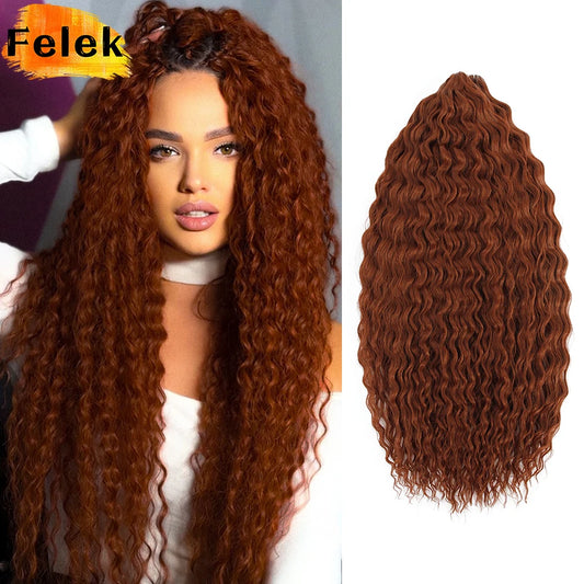 Ariel Curls Crochet Braiding Hair | Water Wave Synthetic Braid Extensions