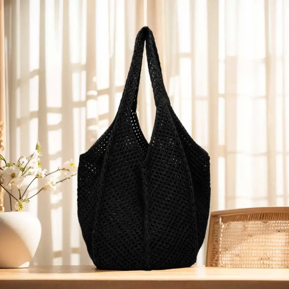 Women’s Casual Straw-Style Shoulder Bag | Large Capacity Handmade Wicker Woven Tote | Bohemian - view 9