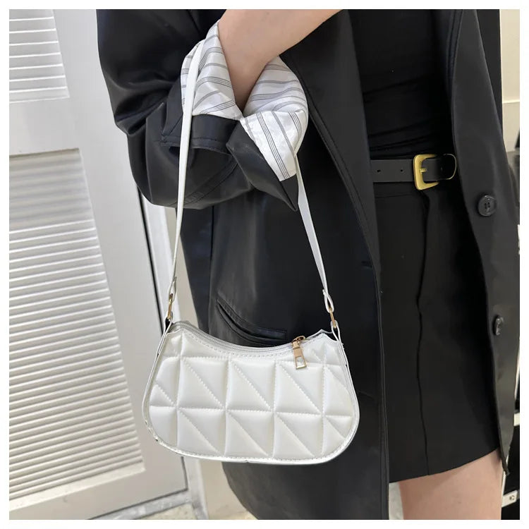 Mini Fashion Female Underarm Shopping Bag Retro Casual Women Totes | Shoulder Bags Female Leather Solid Color Handbag for Women Luxegan