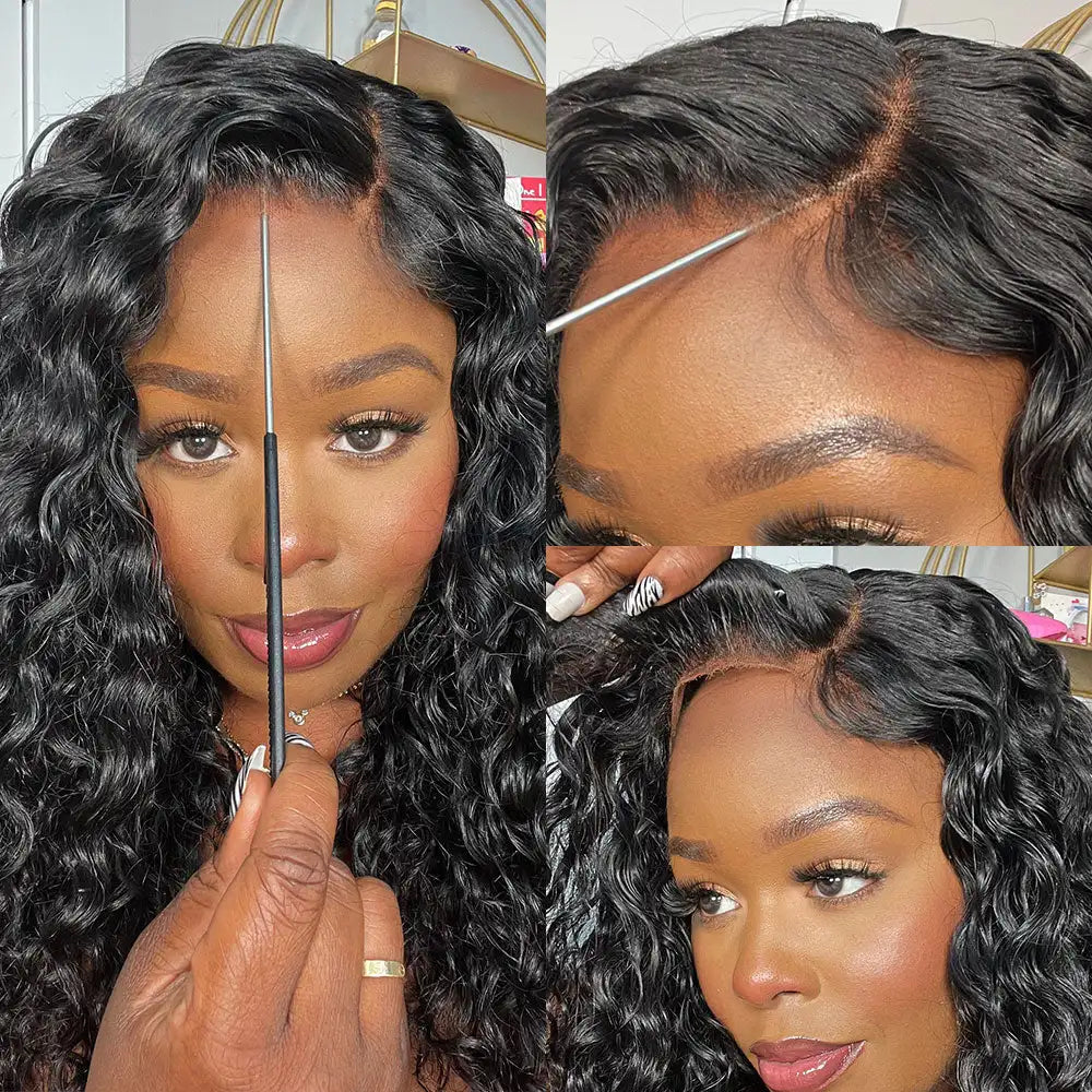250 Density Deep Wave Lace Front Wig | Sophisticated "Ready to Wear" Glueless Silhouette | Elegant 13x6 HD Lace Frontal Hairpiece | "Dignified" Pre-Cut Transparent Lace Closure Wig for Radiant Versatile Styling Luxegan