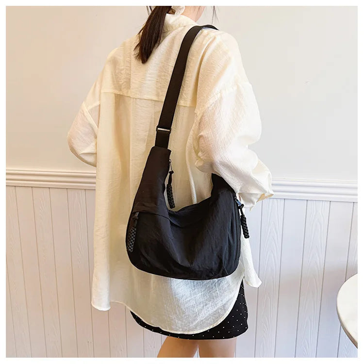 Trendy Korean Dumpling Hobo | Soft Large Capacity Shoulder Bag