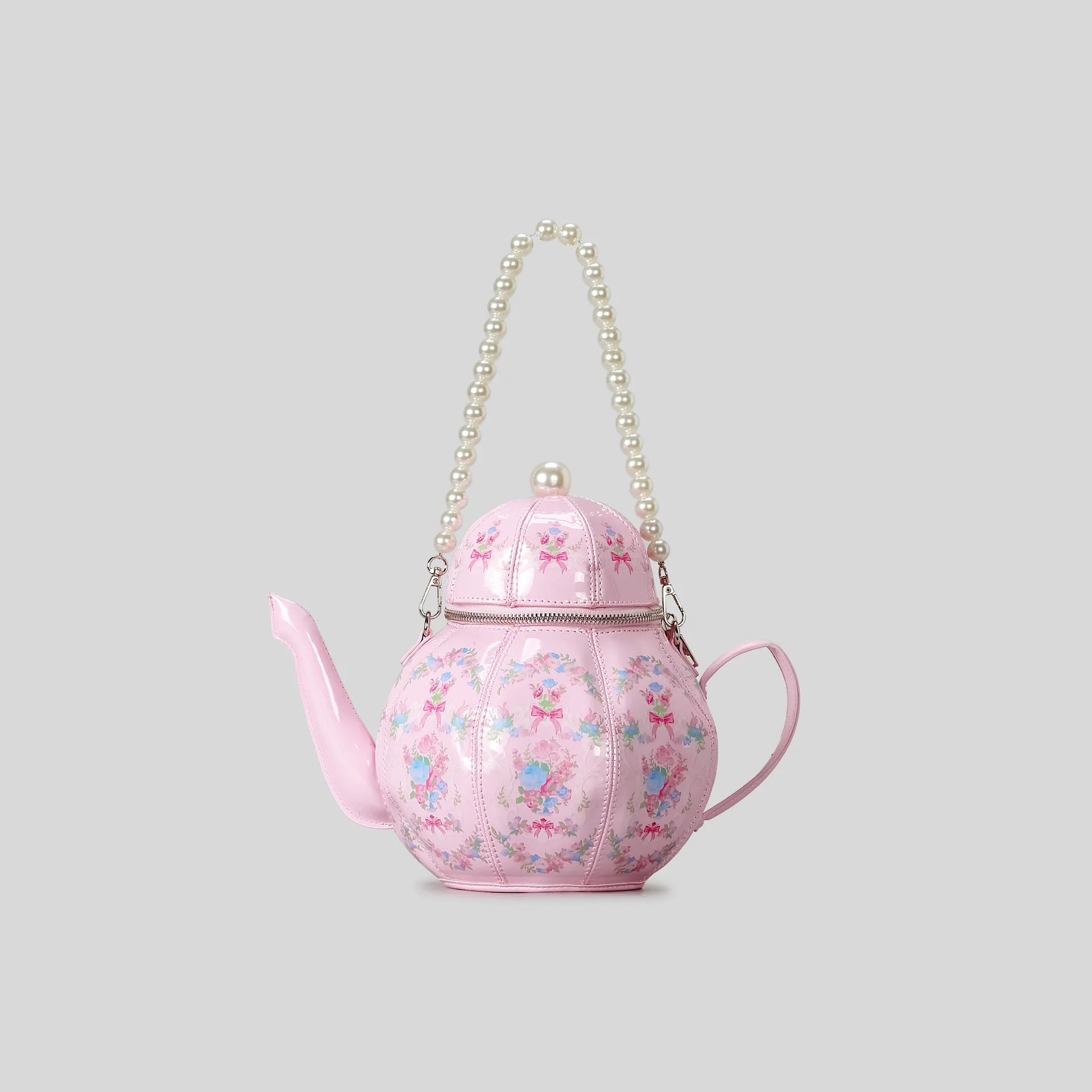 Pearl Chain Teapot Crossbody Bag | Luxury Designer Handbag & Purse Luxegan