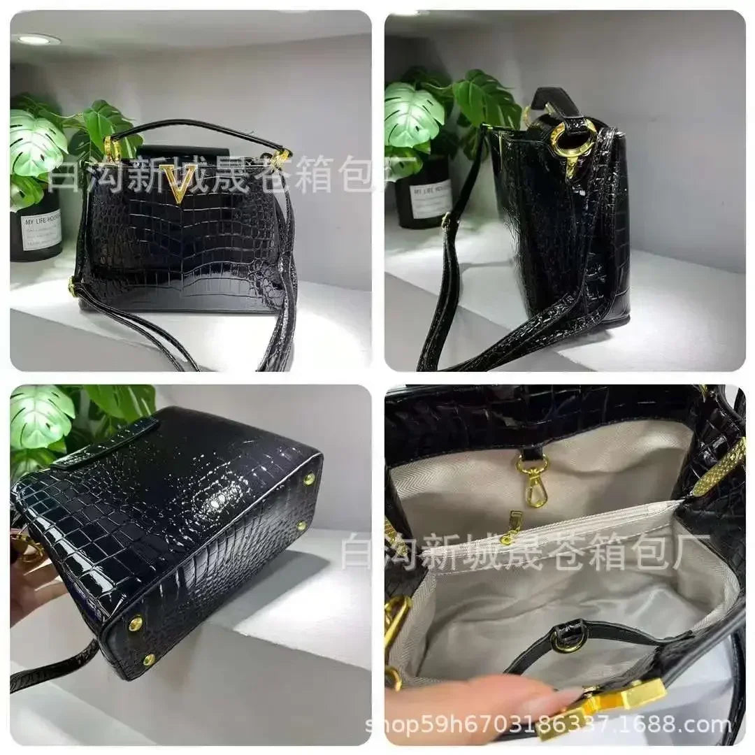 Microfiber Synthetic Leather Baguette Bag | Designer Crossbody Shoulder Purse & Travel Tote Luxegan