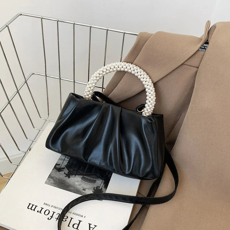 Women's Cloud Bag | New Fashionable Soft Solid-Color PU Leather Single-Shoulder & Crossbody Bag (Simple & Stylish) Luxegan