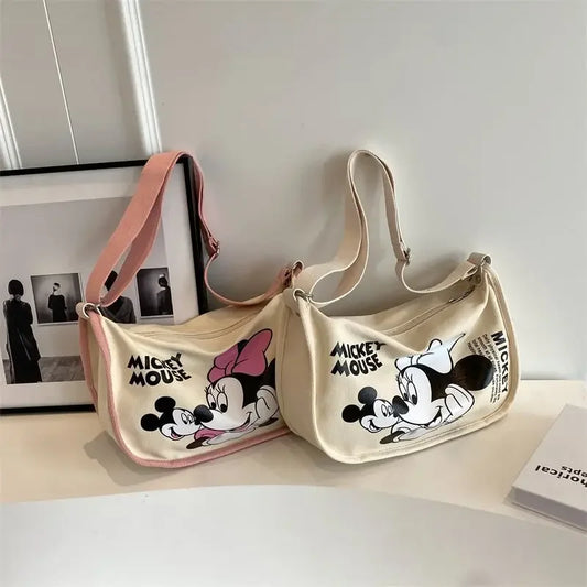 Disney Mickey Mouse Canvas Tote Bag | Large Capacity Shoulder & Crossbody Hobo Luxegan