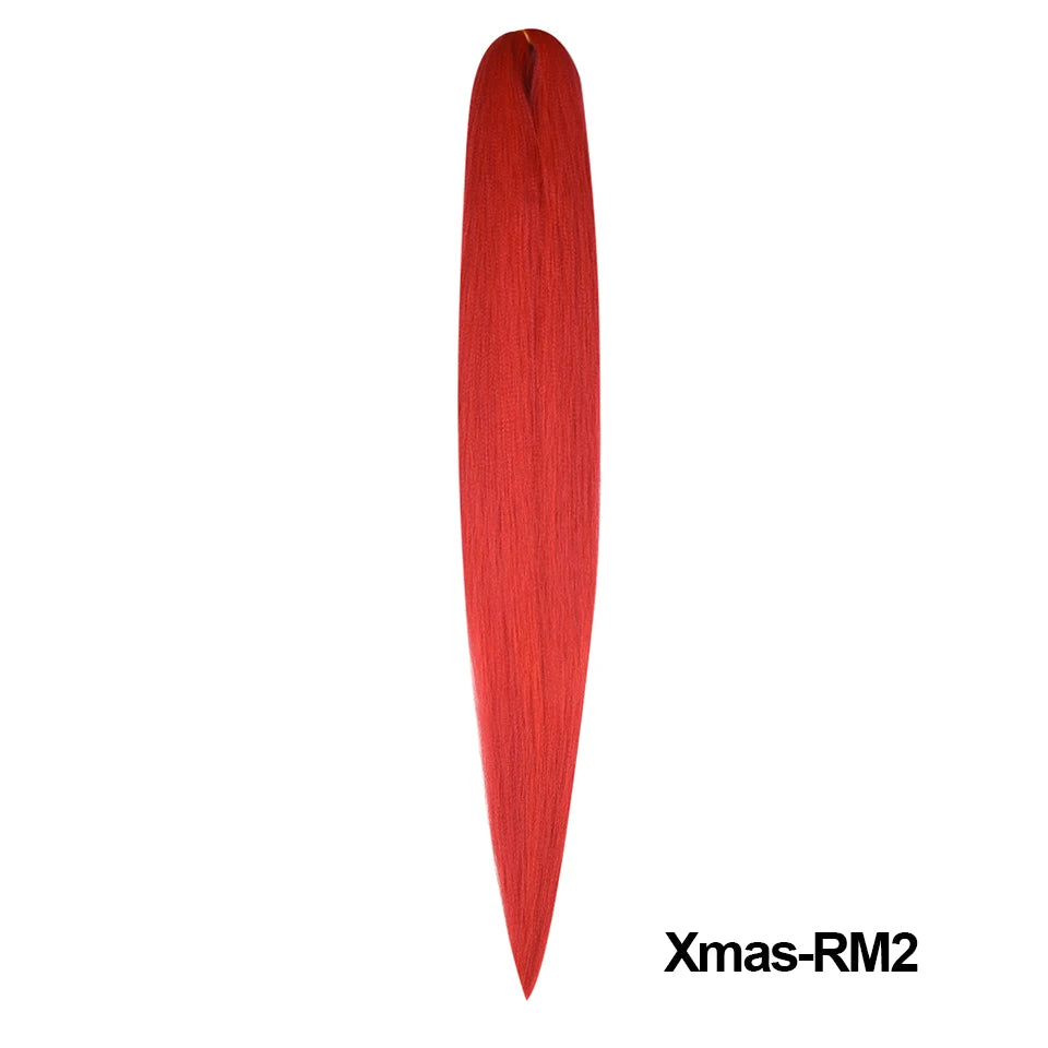 Christmas Kanekalon Jumbo Braid Hair Extensions | Yaki Straight | 1 Strand