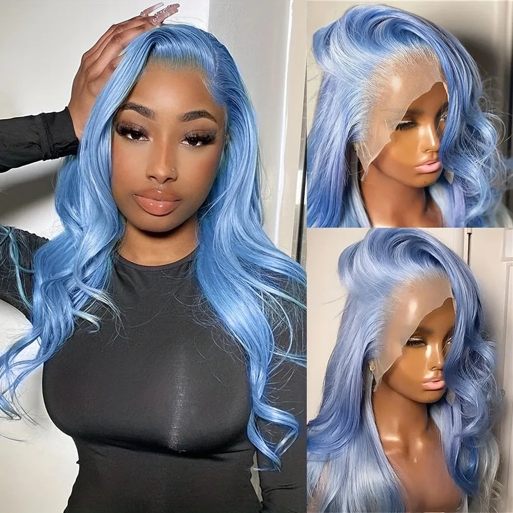 Black and Pink Highlight Body Wave Wig | Sophisticated 13x4 HD Transparent Lace Frontal | Elegant High-Temperature Fiber Glamour | "Dignified" 18–32 Inch Pre-Plucked Glueless Wig for Radiant Versatile Styling Luxegan