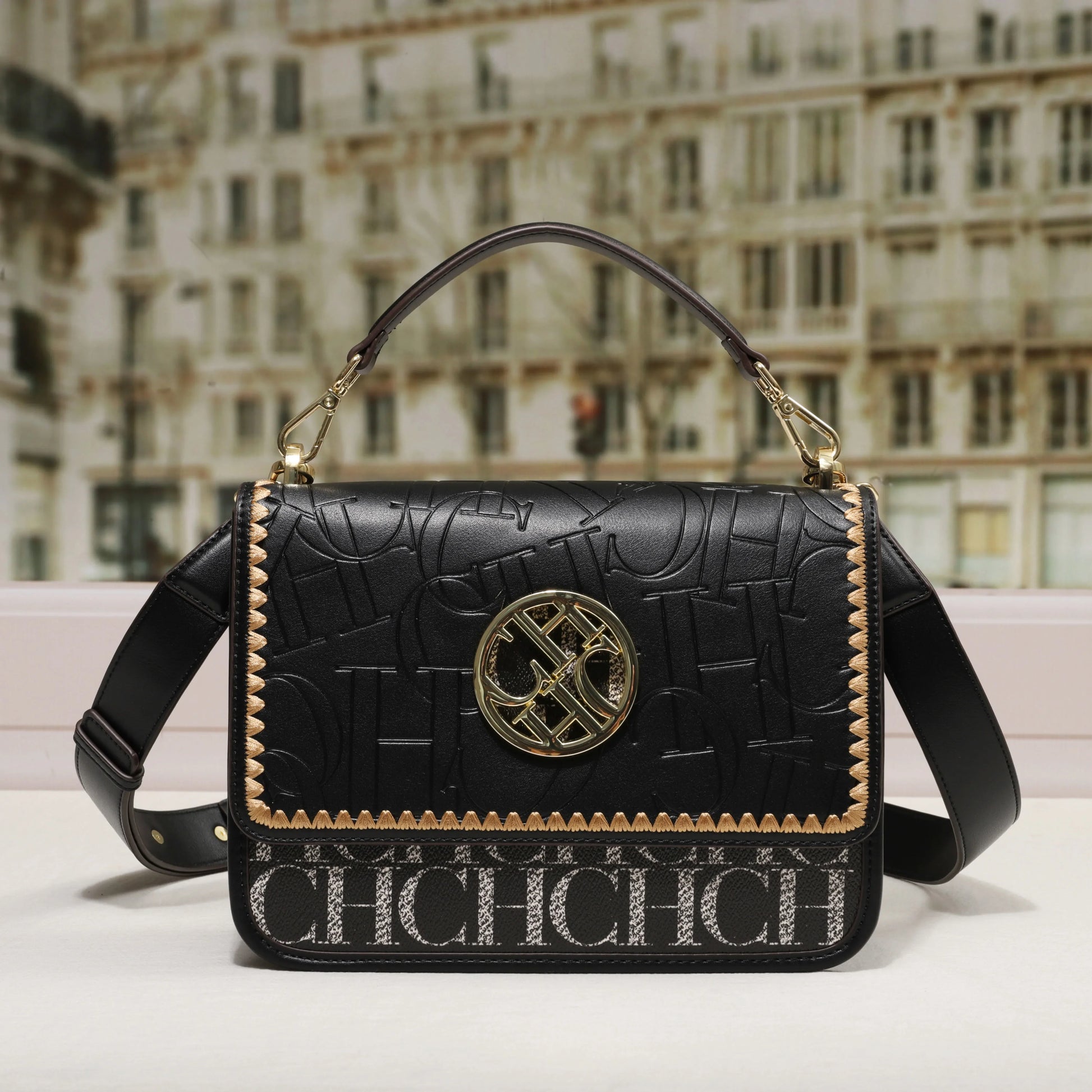 Exquisite Dark Letter Embossed Box Bag | Luxury Party Shoulder Purse Luxegan