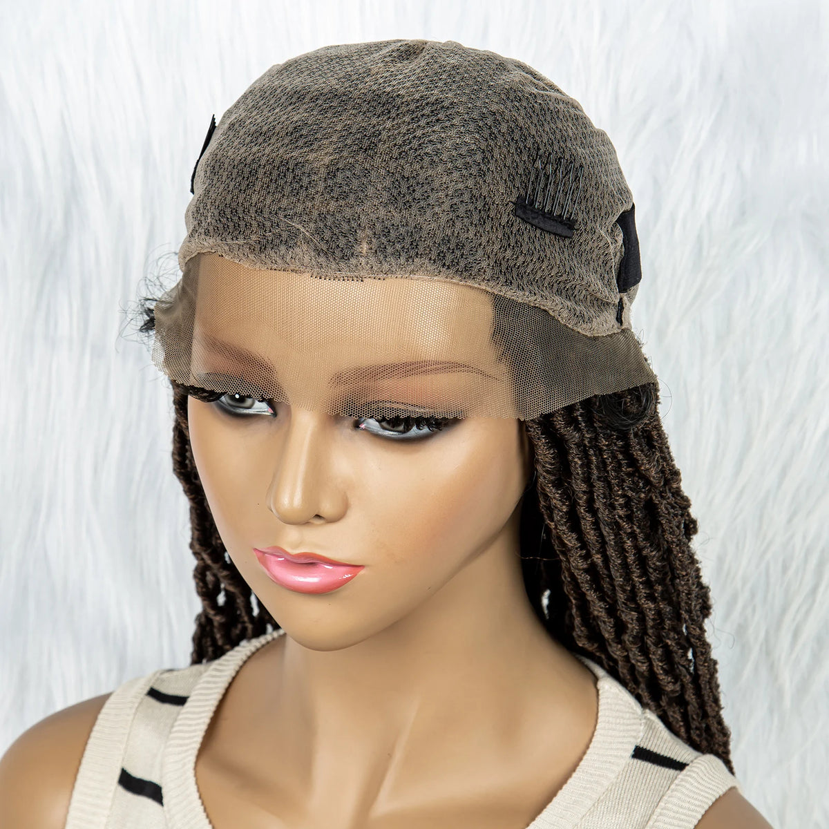 Pink & Blue Braided Wig | Full Lace Butterfly Locs & Dreadlocks