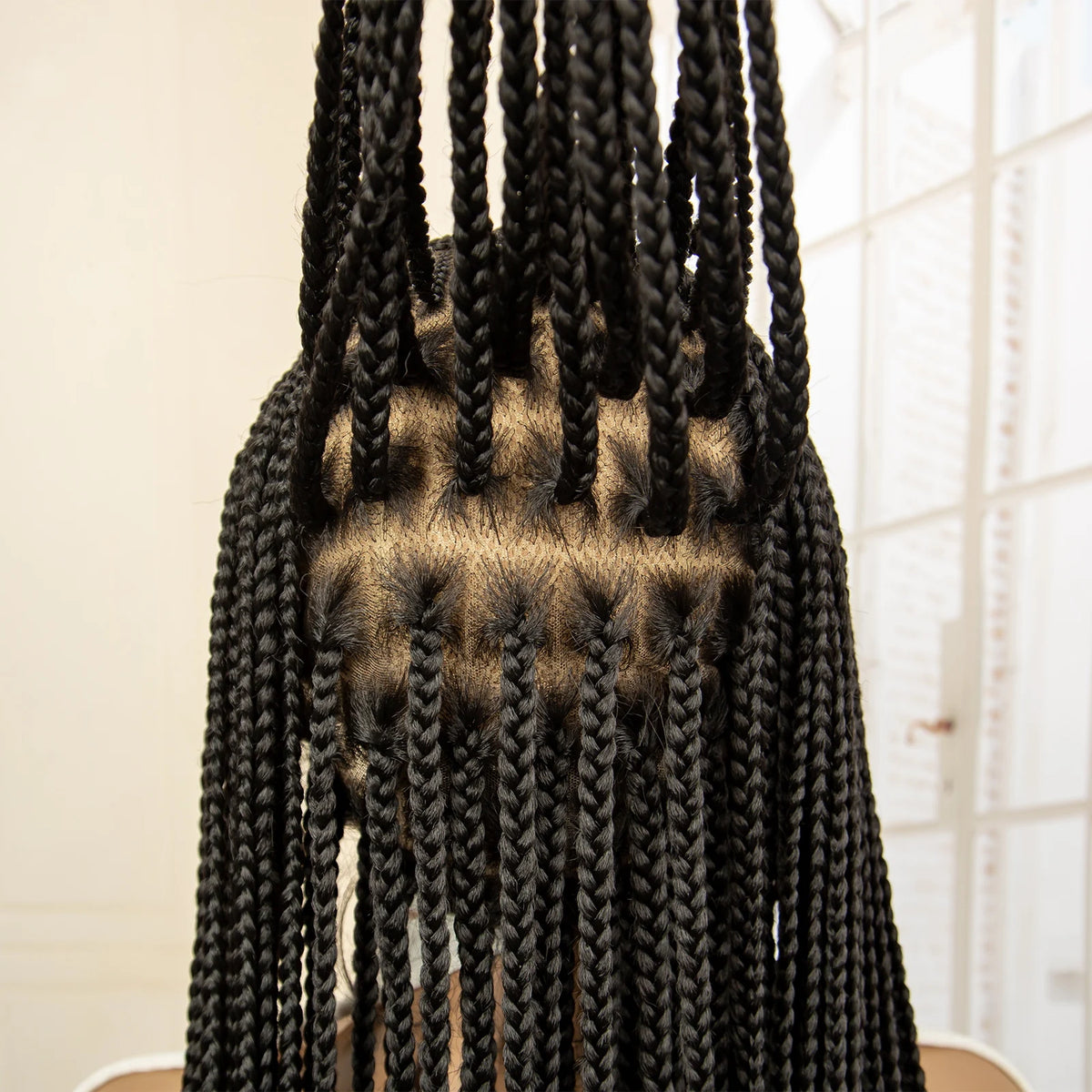 36 Inch Square Knotless Box Cornrow Wig | Full Lace Frontal