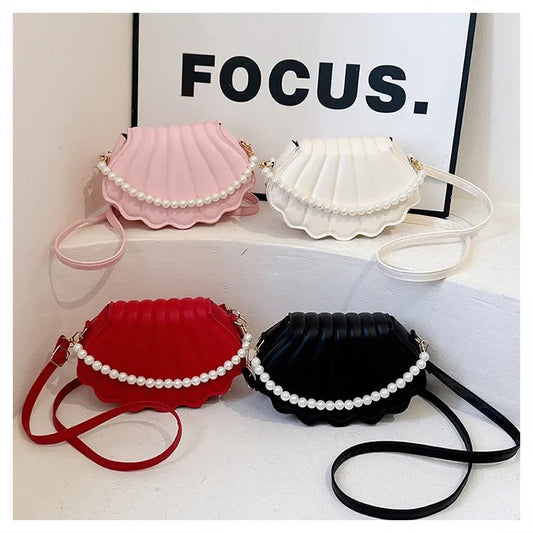 Minimalist Shell Shoulder Bag | Sophisticated "Pearl Decorated" Silhouette | High-End TPU Leather Handbag | "Dignified" High-Performance Cute Crossbody for Radiant Versatile Styling Luxegan