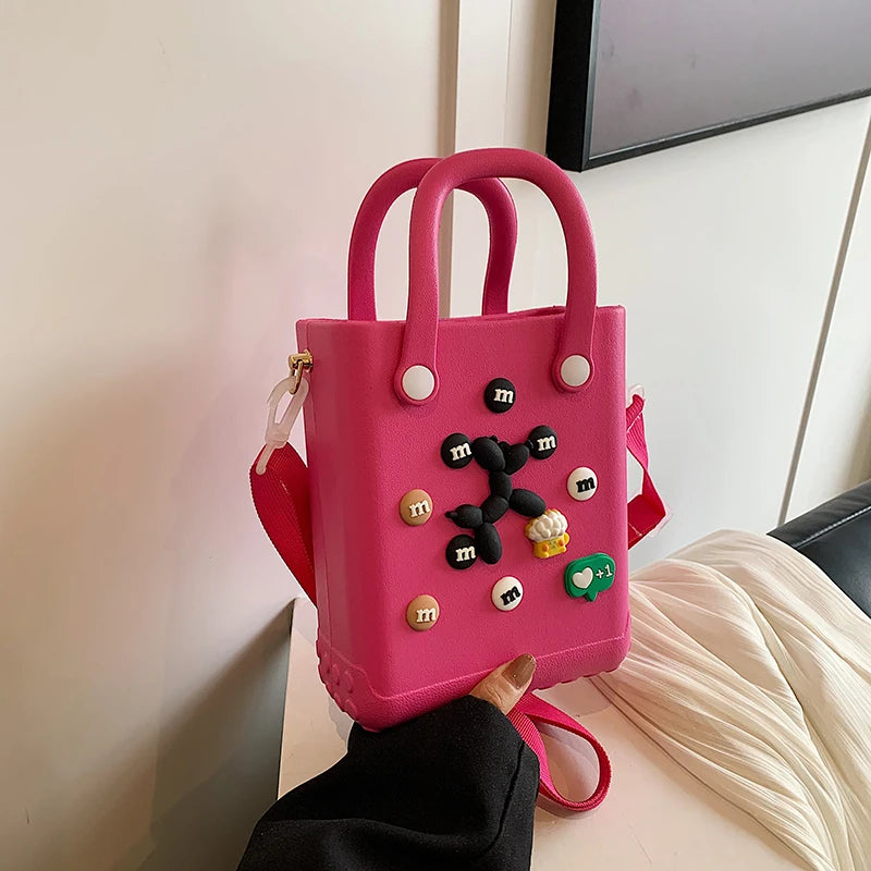 Hard Waterproof PVC Bucket Bag | Lightweight Beach & Travel Handbag Luxegan