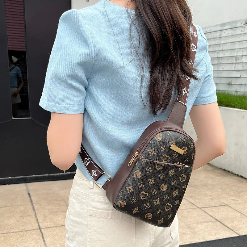 Women's & Men's Crossbody New Chest Bag | Printed Messenger Bag (Ladies' Versatile Shoulder Bag) Luxegan