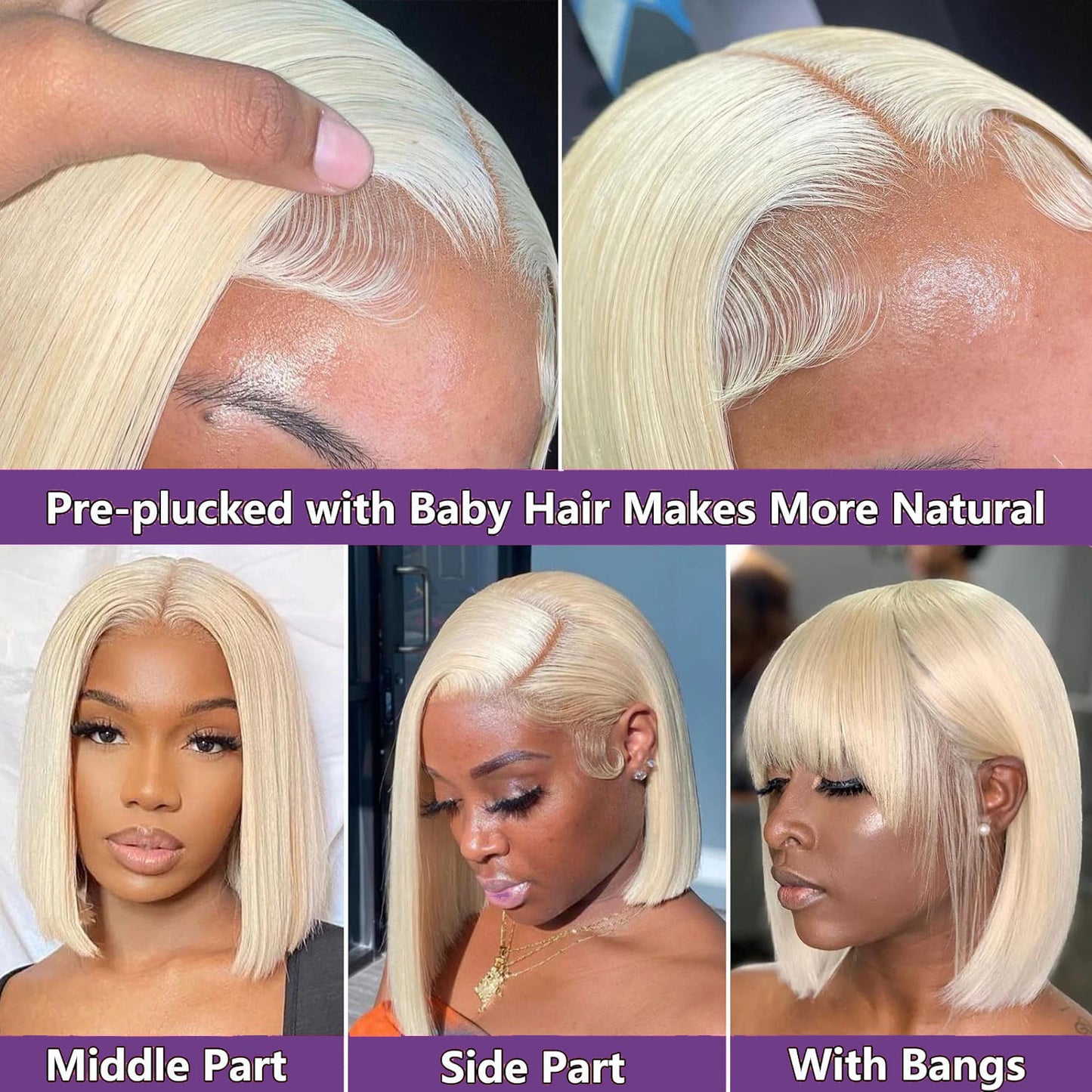 Honey Blonde #613 Straight Bob Wig | Sophisticated "13x4 Lace Frontal" Silhouette | Elegant 200% Density HD Transparent Unit | "Dignified" High-Performance Brazilian Human Hair for Radiant Versatile Styling Luxegan 