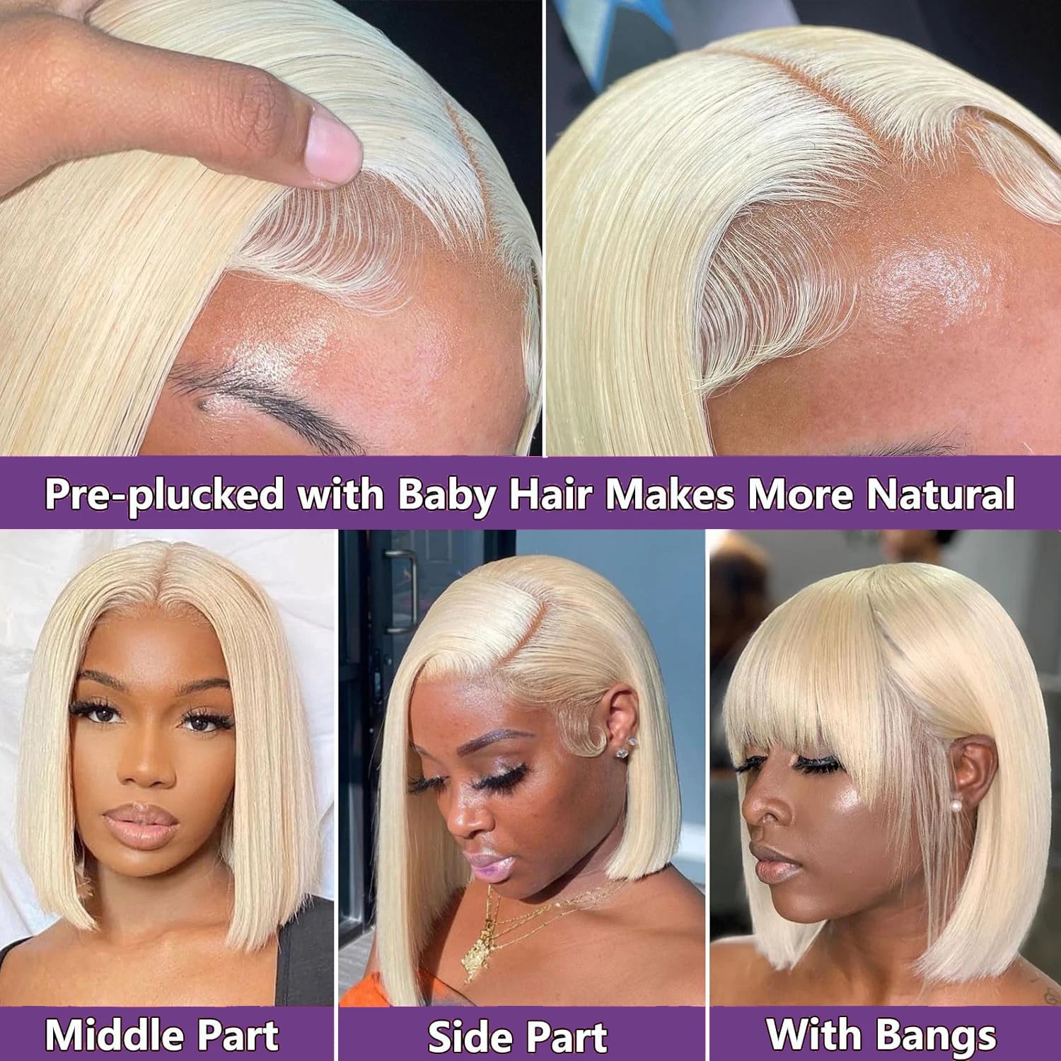 Honey Blonde #613 Straight Bob Wig | Sophisticated "13x4 Lace Frontal" Silhouette | Elegant 200% Density HD Transparent Unit | "Dignified" High-Performance Brazilian Human Hair for Radiant Versatile Styling Luxegan 