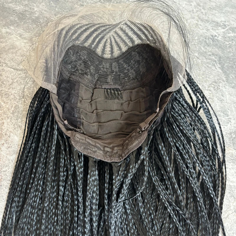 28 Inch Cornrow Box Braids Wig | Lace Frontal | Baby Hair