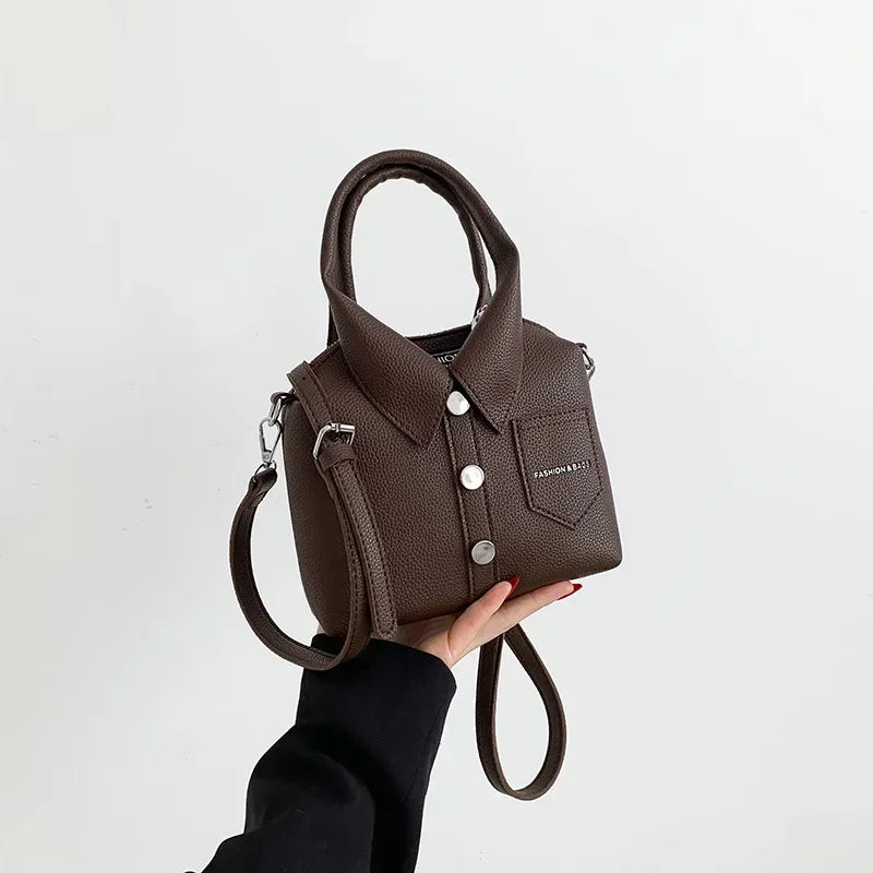 Designer Style PU Square Compact Shoulder Bag | High-Quality Unique Zipper Handbag for Women | Sophisticated Solid Color Lady Messenger | Fashion-Forward Soft Leather Bolso with Versatile Crossbody Strap Luxegan
