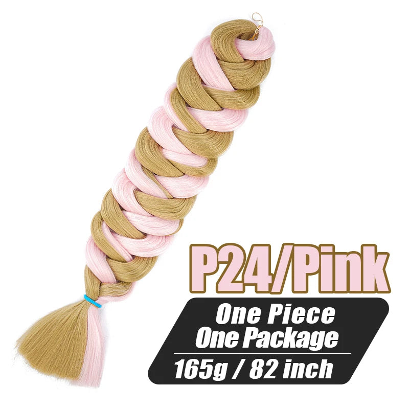 82 Inch Pre-Stretched Kanekalon Jumbo Braiding Hair – Crochet Braid Extensions for Black Women Luxegan