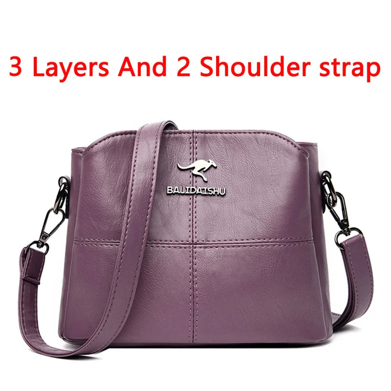 Embroidered Microfiber Leather Tote | Sequined Flap Crossbody Bag Luxegan