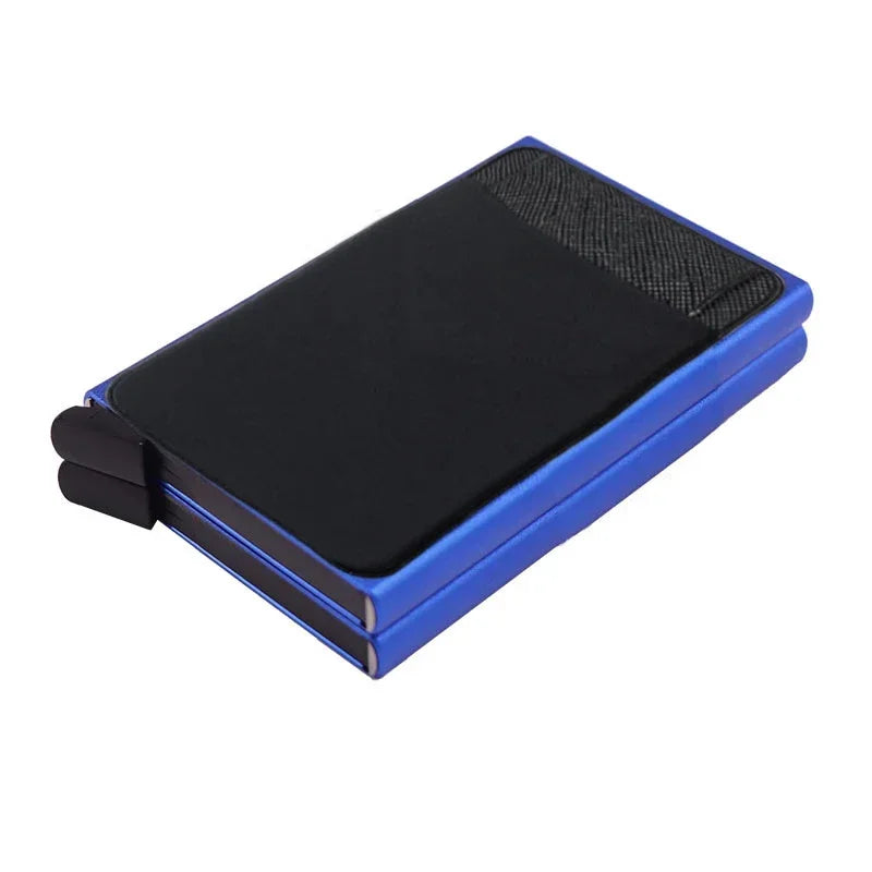 Automatic Pop Up Wallet Aluminum Double Card Case RFID Credit Card Holder Minimalist Metal Wallet Hold 12 Cards Wallet for Men