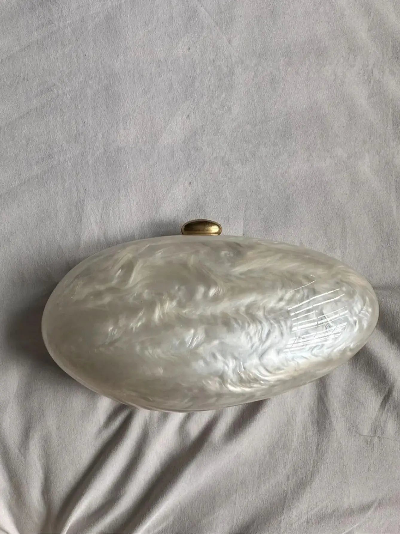 Egg Shell Clutch Bag | Acrylic Purse & Women Wedding Evening Party Handbag Luxegan