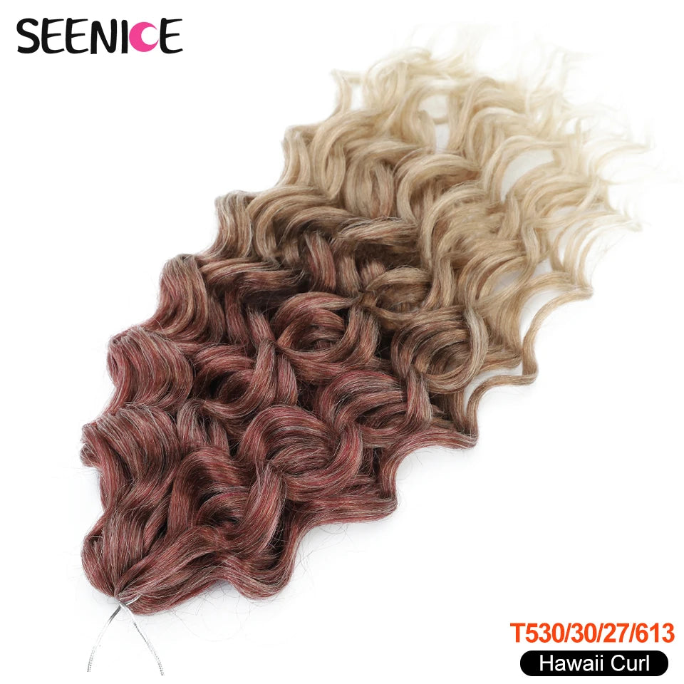 Afro Curls Deep Wavy Twist Crochet Hair Extensions – Ombre Synthetic Braiding Hair for Women - view 22