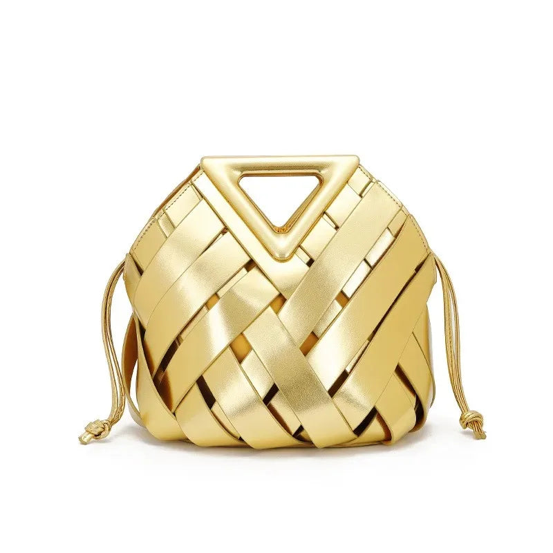 Trendy Vegan Leather Woven Tote Bag for Women Top Handle Purses and Handbags | Fashionable - view 13