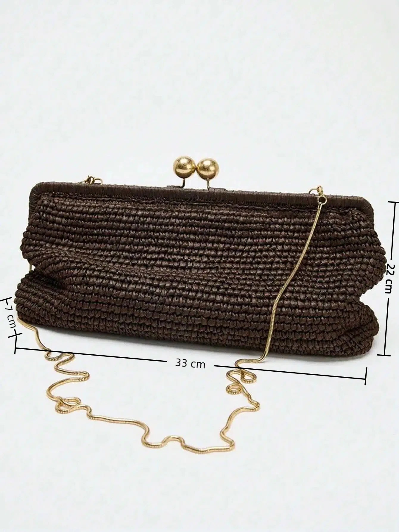 Vintage Shell Straw Shoulder Bag | Sophisticated "Paper Woven" Silhouette | Spring & Summer Versatile Crossbody Bag | "Dignified" High-Performance Single-Strap Essential for Radiant Versatile Styling Luxegan
