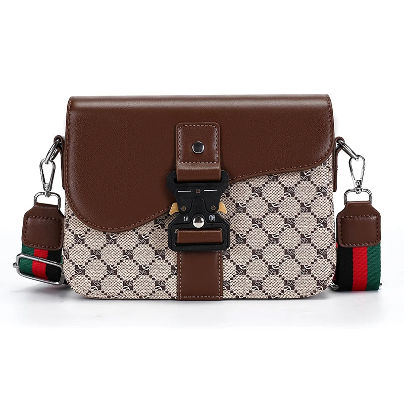 Jacquard Pattern Men's Crossbody Bag | Sophisticated "Diamond Lattice" Silhouette | High-End Casual Business Commuter Bag | "Dignified" High-Performance Waterproof Sling for Radiant Versatile Styling Luxegan