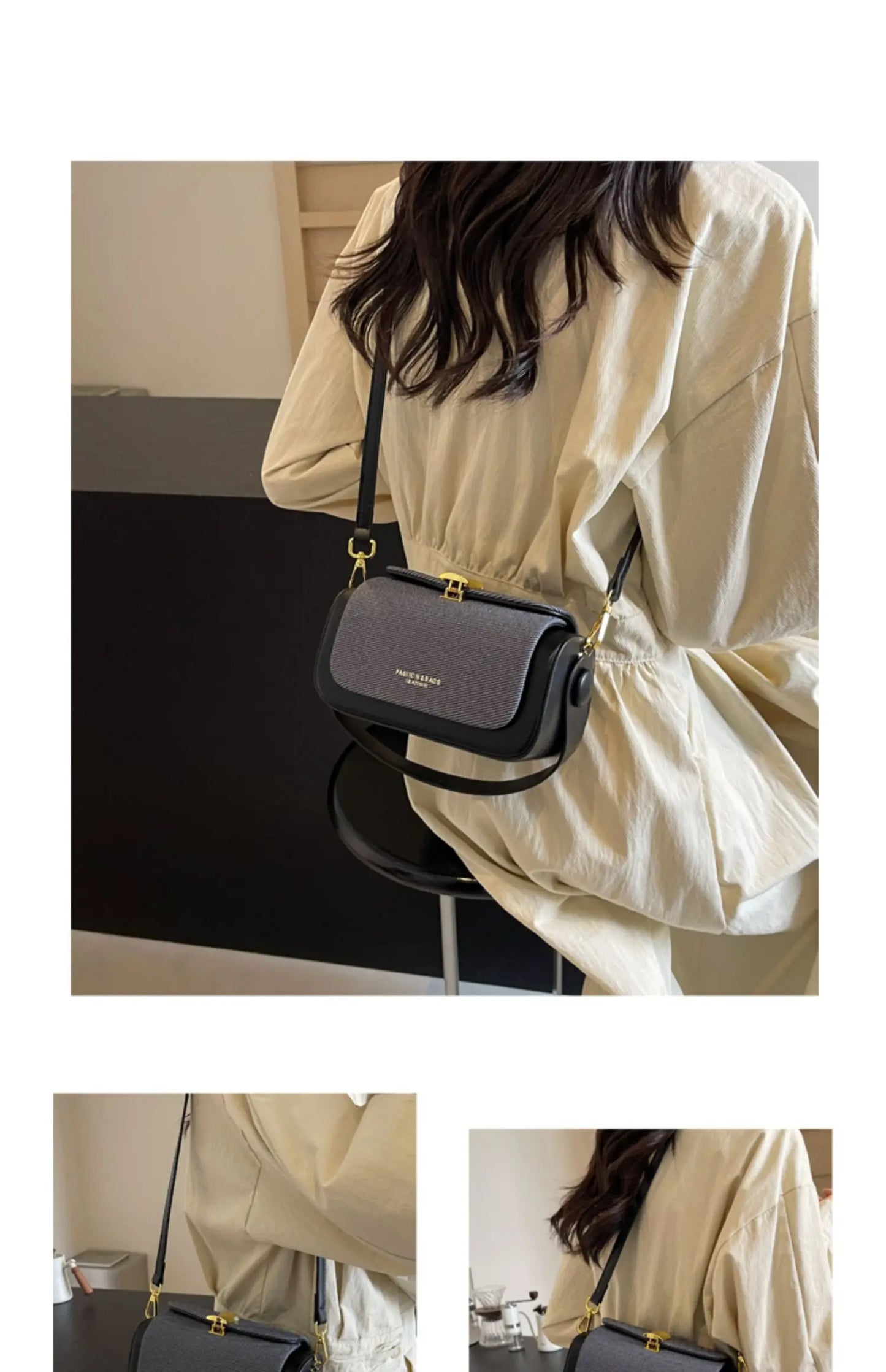 High-Grade Sense Women's Small Square Bags | Trendy Classic PU Leather Lady Commuter Shoulder Bag & Short Handle Handbags Luxegan