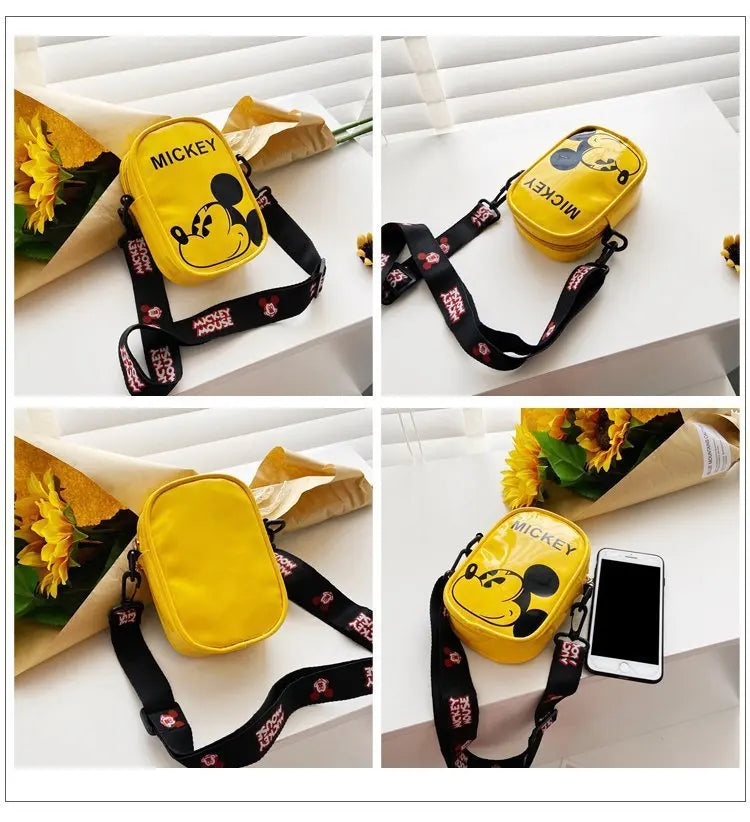 Disney Mickey Mouse Cartoon Straddle Bag | Cute Mini Fashion Boy's Coin Purse & Small Backpack for Girls & Baby Luxegan
