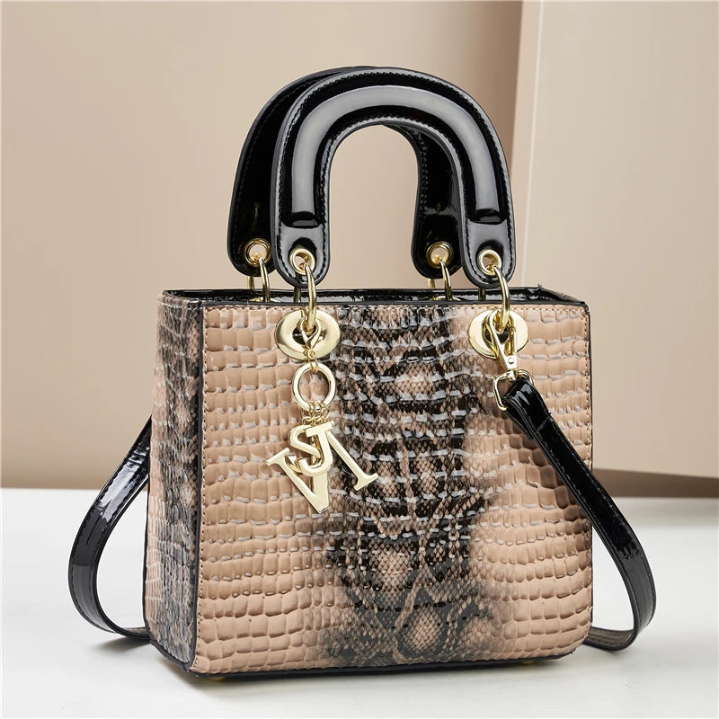 Gradient Alligator Print Shoulder/Crossbody Bag Luxegan