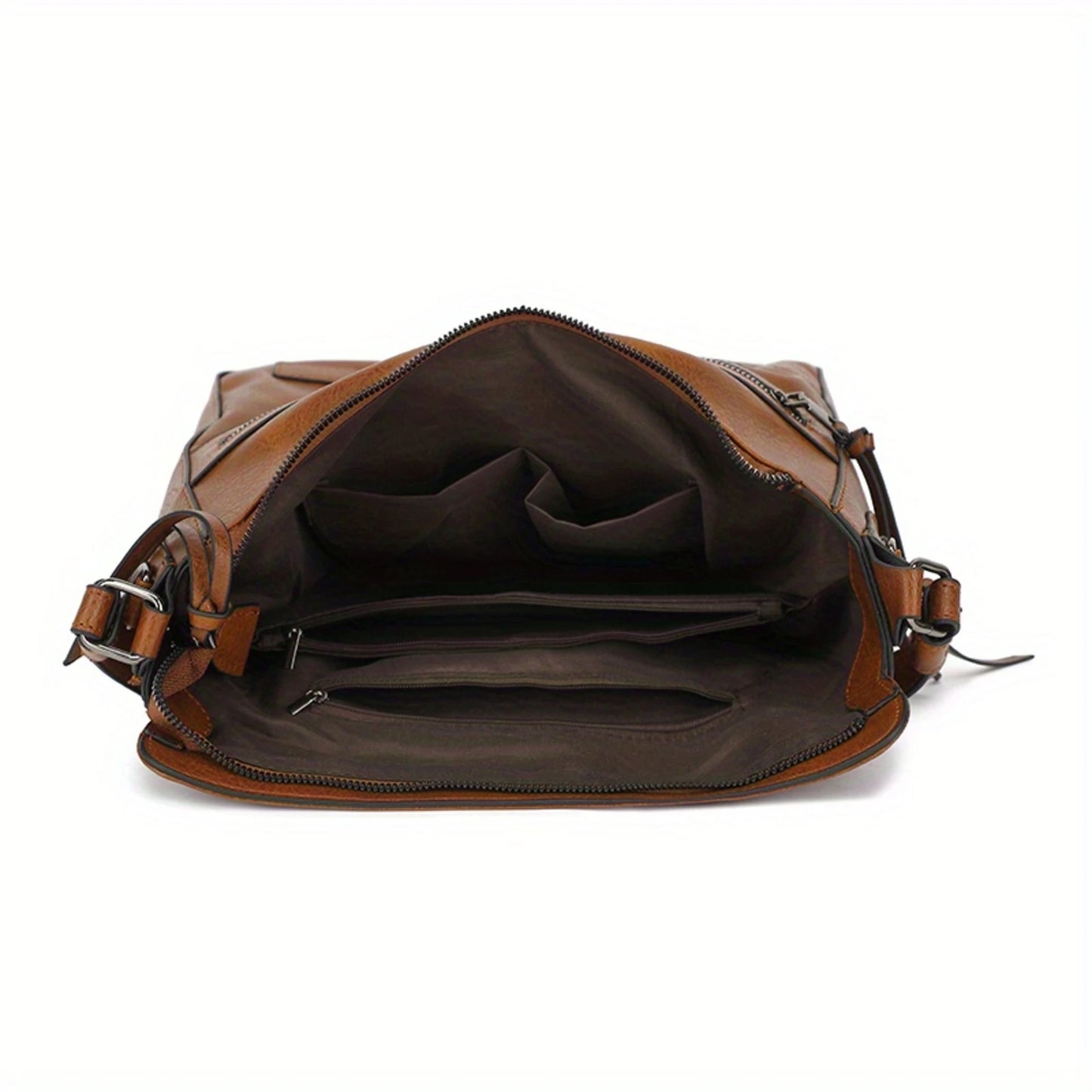 Women’s Vegan Leather Hobo Handbag | Large Capacity Casual Tote for Ladies | Sophisticated Crossbody Shoulder Bag | Fashion-Forward Solid Business Satchel Luxegan 