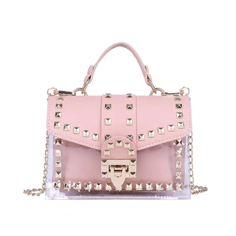 Brand Women's Studded Graffiti Crossbody Bags | Fashion Shoulder Bag for Ladies (Luxury Designer PVC Handbags & Messenger Satchel) Luxegan