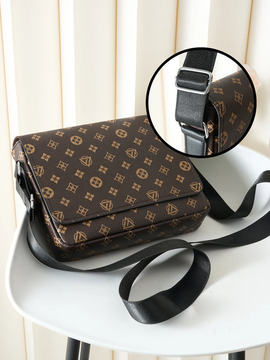 Men’s Casual Business Crossbody Bag | Sophisticated Easy-Flap Commuter Messenger | Lightweight - view 2