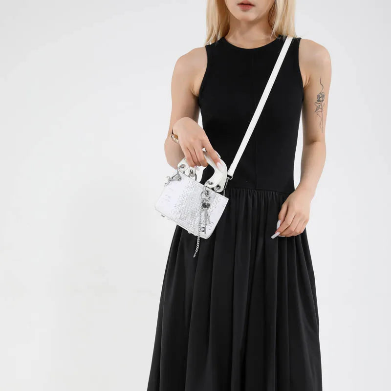 Fashion Classic Women's Mini Handbag | Small Square Bag & Serpentine Crossbody Luxegan