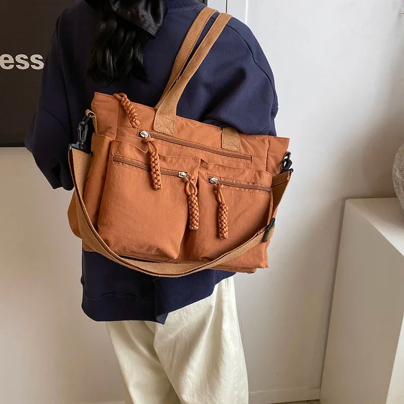 Street Casual Bag For Men | Large Capacity Messenger Bag High Quality Oxford School Unisex Leisure Shoulder Bag Travel Handbag Luxegan