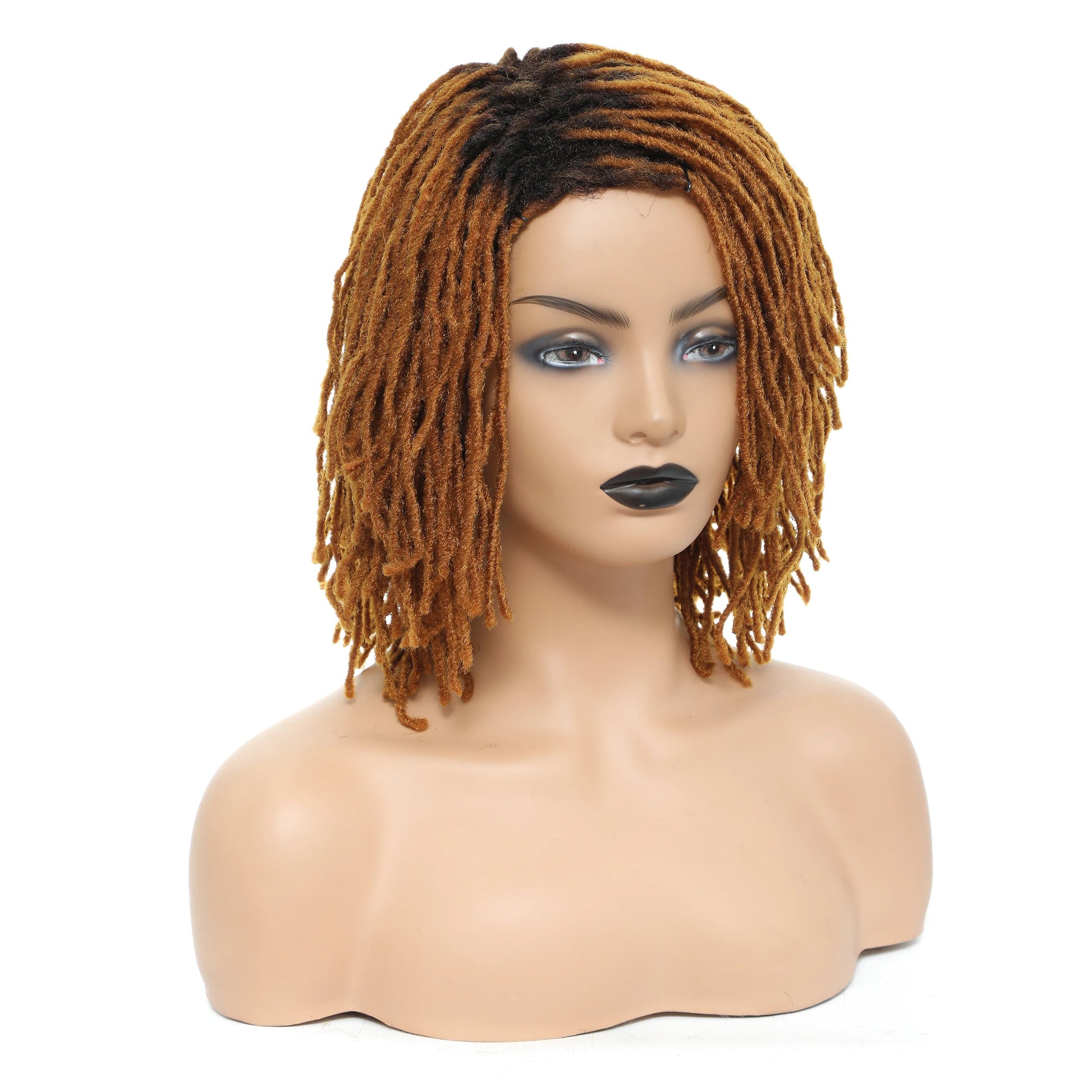 10" Ombre Dreadlock Wig | Sister Locs | Faux Locs Crochet Braids | Synthetic Twist Hair Luxegan