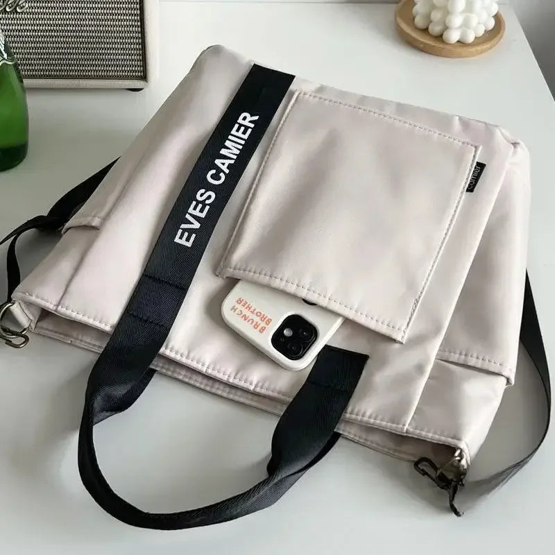 New Casual Tote Bag | Large Capacity Shoulder Bag & Waterproof Canvas Handbag Luxegan
