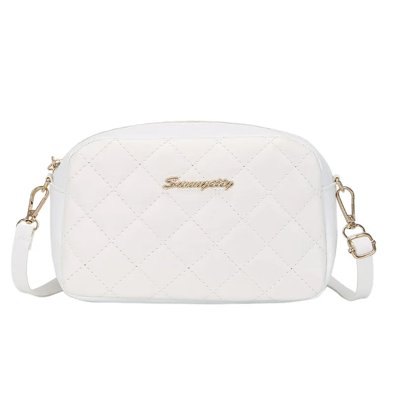 Small Messenger Bag for Women | Trendy Lingge Embroidery & Chain Crossbody Purse Luxegan